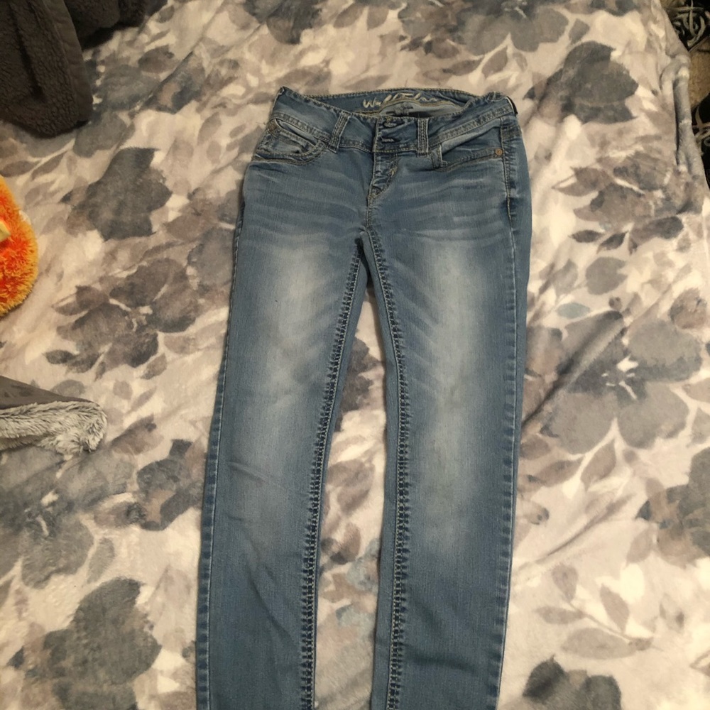 Wildflower brand light wash denim